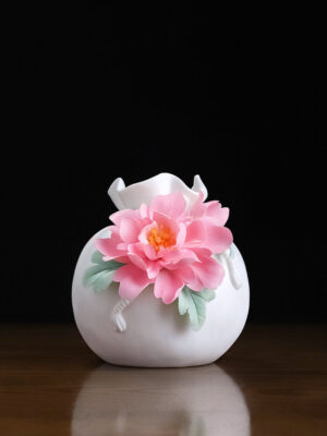 Ceramic handmade vase ornaments Office study tea room desktop floret